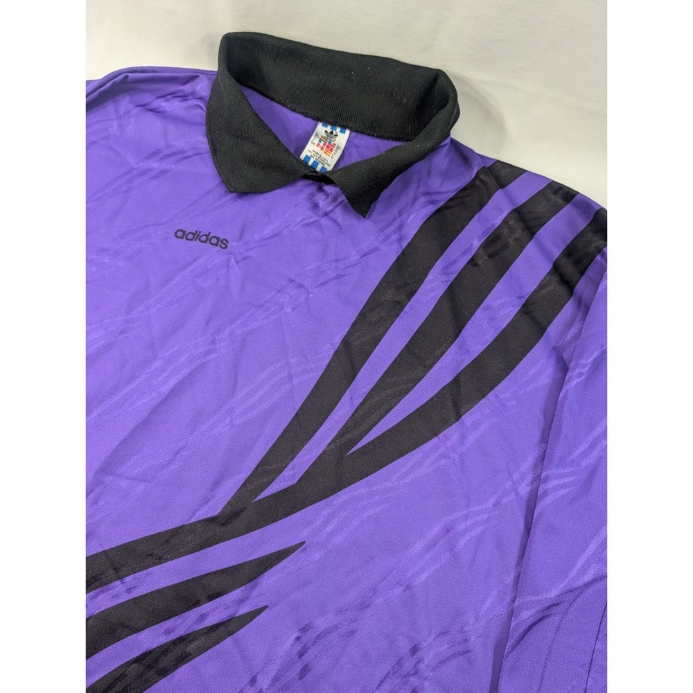 Vintage 90s Adidas Soccer Jersey XL  Swirl Goalkeeper Padded Dazzle‎ USA Made